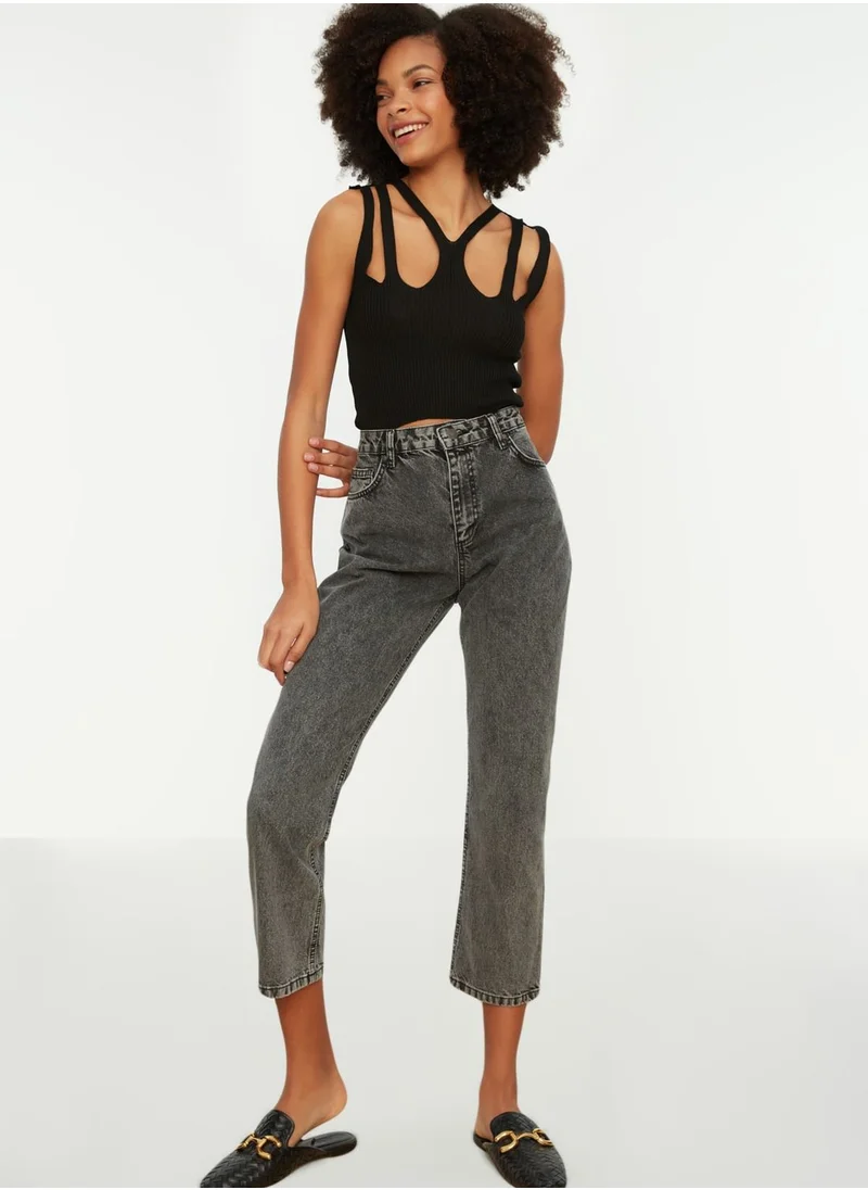 trendyol High Waist Straight Jeans