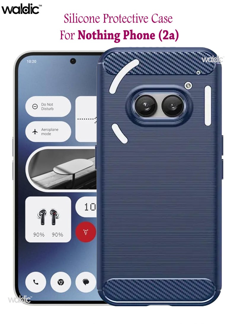 Waldic Nothing Phone (2a) Premium Case | Premium Silicone  Case Cover Designed for Nothing Phone (2a) | Nothing Phone (2a) Case Camera and Drop Protection Thin Protective Back Cover Case for Nothing Phone (2a) - Blue - Image 1