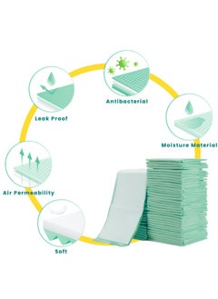 Cute 'n' Cuddle Pack Of 60 Baby Disposable Changing Soft Ultra Absorbent Waterproof Diaper Mess-Free Changing Mat Liners, 60 CM X 90 CM  - Image 2