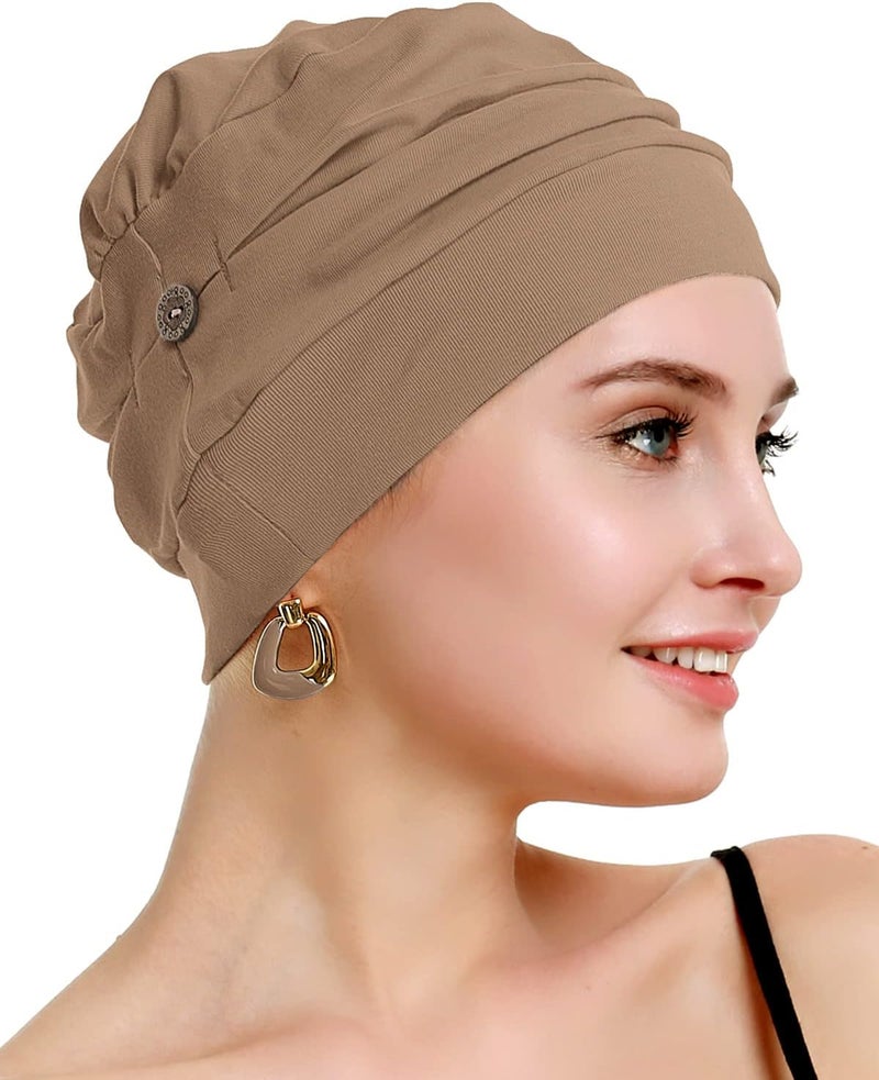osvyo Cotton Chemo Turbans for Women Cancer Hairloss hat - Cotton Lightweight Headwear Sealed Packaging - Image 3