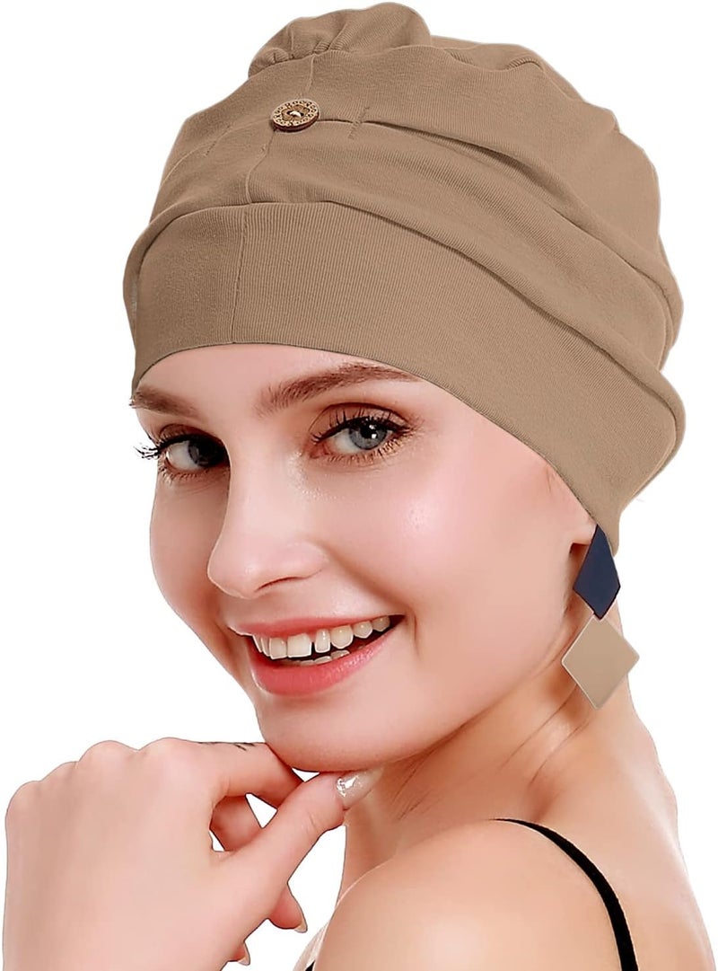 osvyo Cotton Chemo Turbans for Women Cancer Hairloss hat - Cotton Lightweight Headwear Sealed Packaging - Image 5