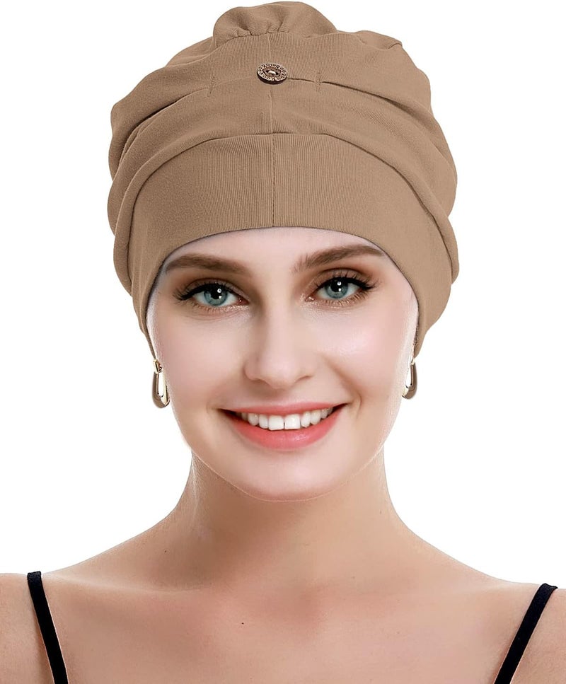 osvyo Cotton Chemo Turbans for Women Cancer Hairloss hat - Cotton Lightweight Headwear Sealed Packaging - Image 1