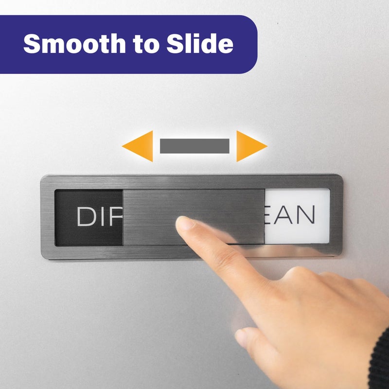Abudada Dishwasher Magnet Clean Dirty Sign - Stainless Steel Dishwasher Magnetic Sign - Clean & Dirty Dishwasher Slider Easy to Indicator - Kitchen Gadgets - Image 3