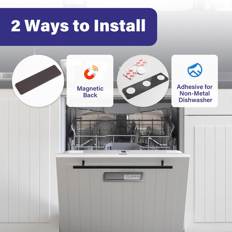 Abudada Dishwasher Magnet Clean Dirty Sign - Stainless Steel Dishwasher Magnetic Sign - Clean & Dirty Dishwasher Slider Easy to Indicator - Kitchen Gadgets - Image 5