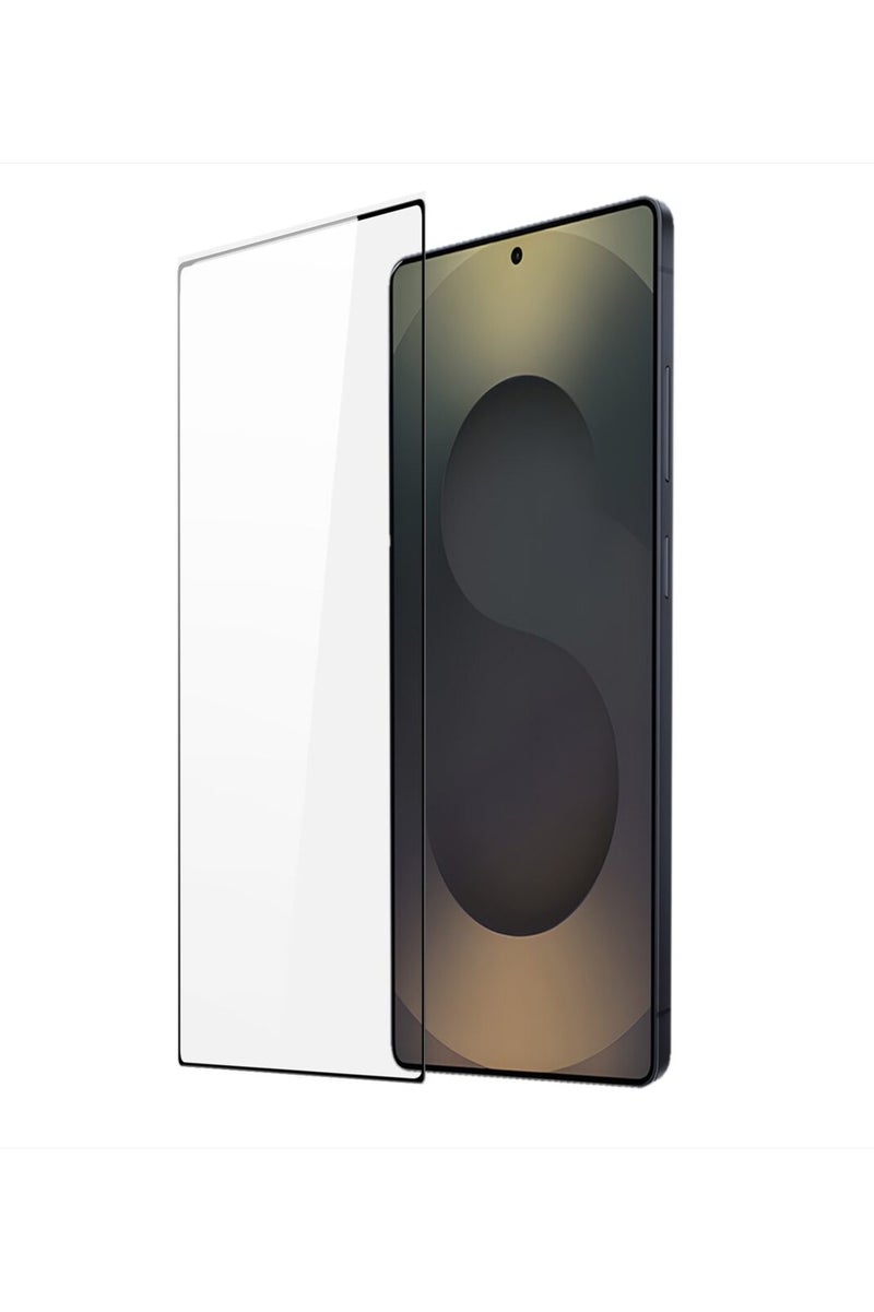 DUX DUCIS Tempered Glass Screen Protector, DUX - DUCIS Compatible with Samsung Galaxy S25 Plus, Full Coverage Black Edge Clear Screen Protector (Full Glue Clear Black Edge)