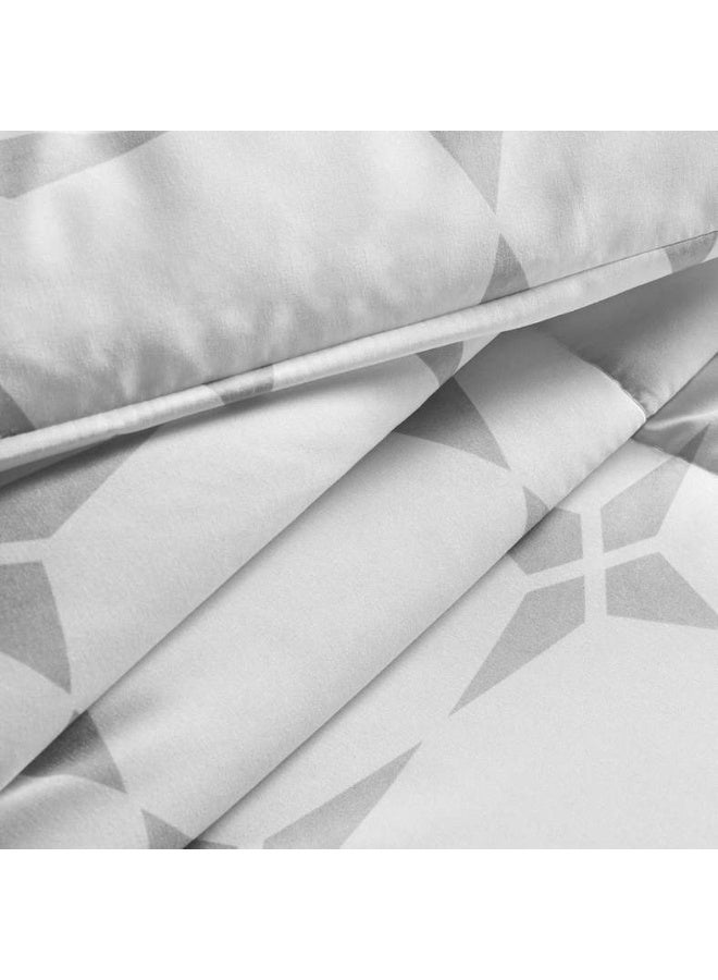 Pan Home Essential Geo 3-piece Comforter Set 240x260cm - Grey - Image 4