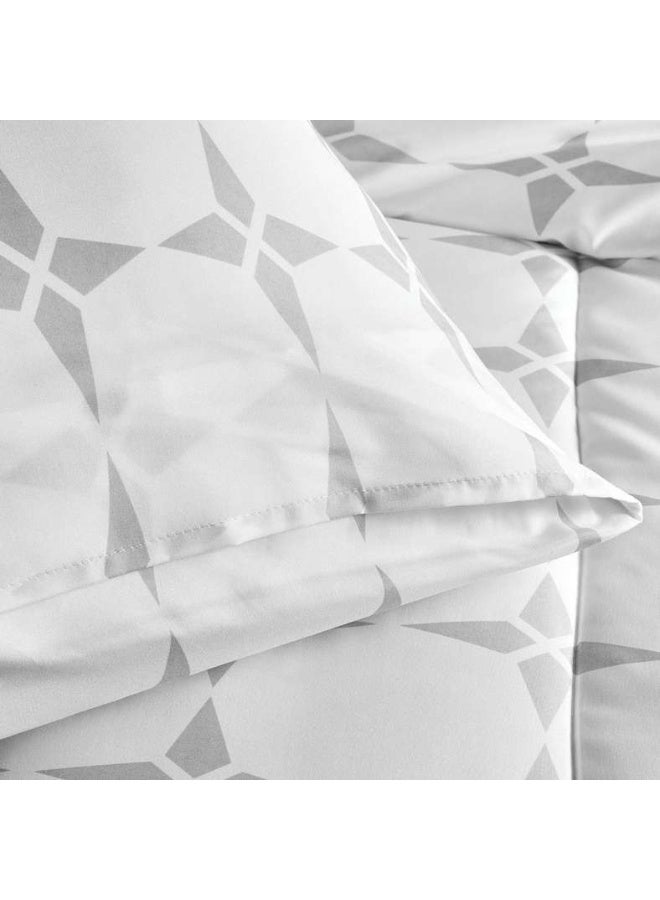 Pan Home Essential Geo 3-piece Comforter Set 240x260cm - Grey - Image 3