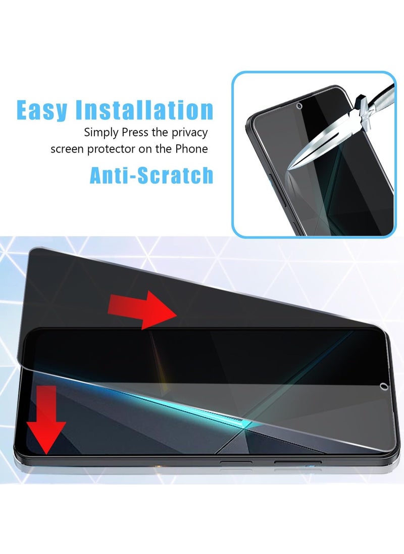 Generic 1 Pack for ZTE nubia Neo 3 5G Privacy Screen Protector,Anti-Spy Tempered Glass flim,9H Hardness,Anti-Scratch, Case Friendly, Bubble Free  - Image 4