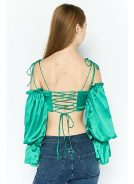 Women Sweetheart Neck Long Sleeves Plain Crop Top, Green - pzsku/Z1C3BB6E00DBDFC5CC7BEZ/45/_/1737642415/bd9ae90c-f856-4df0-af3e-d79bb1cf60f9