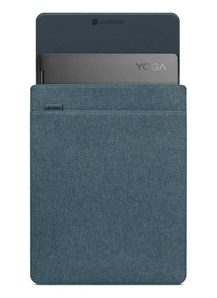 Lenovo Lenovo Yoga Laptop Sleeve – 14.5 inch – Magnetic Closure – Slim & Light – Made from Recycled Materials – Separate Accessory Pocket – Tidal Teal  - Image 2