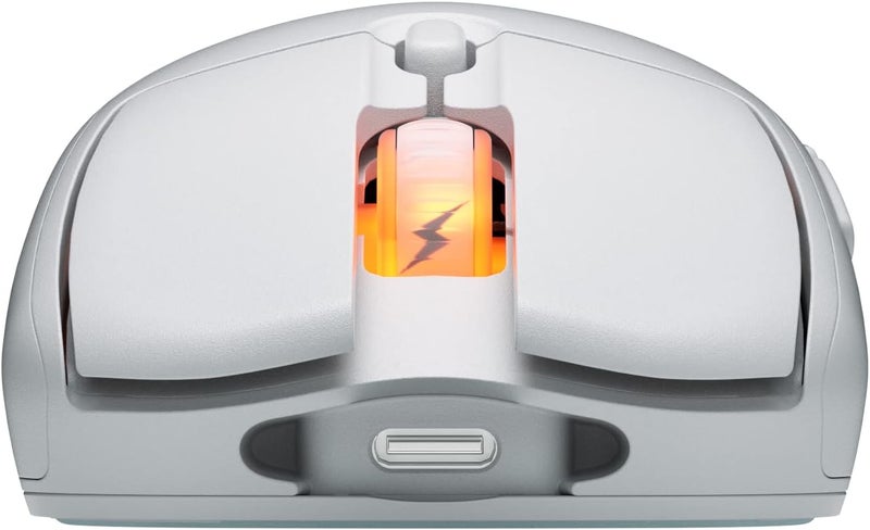 Fnatic BOLT White Wireless Gaming Mouse - Pixart 3370 Sensor, 69g, WiFi & Bluetooth Battery Life 110-210h, USB-C Charging, Kailh GM 8.0 Switches, 4 Profiles, 4 DPI Stages, Virgin PTFE Skates (Windows) - Image 2