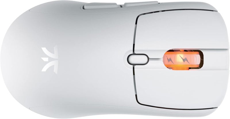 Fnatic BOLT White Wireless Gaming Mouse - Pixart 3370 Sensor, 69g, WiFi & Bluetooth Battery Life 110-210h, USB-C Charging, Kailh GM 8.0 Switches, 4 Profiles, 4 DPI Stages, Virgin PTFE Skates (Windows) - Image 3