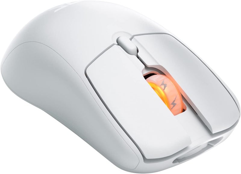 Fnatic BOLT White Wireless Gaming Mouse - Pixart 3370 Sensor, 69g, WiFi & Bluetooth Battery Life 110-210h, USB-C Charging, Kailh GM 8.0 Switches, 4 Profiles, 4 DPI Stages, Virgin PTFE Skates (Windows) - Image 5