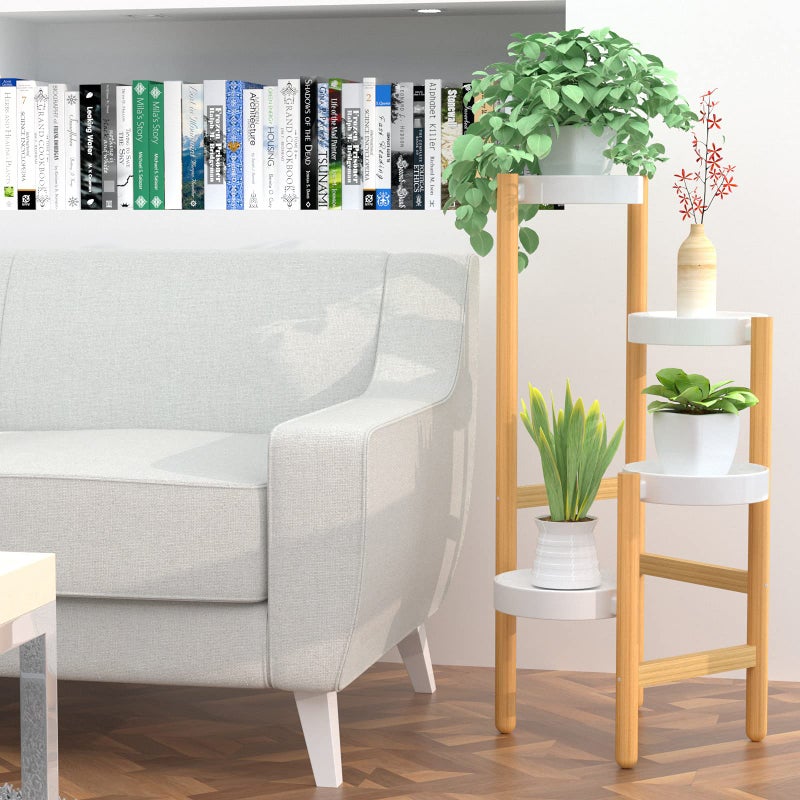 Wisuce Bamboo Plant Stands Indoor, 4 Tier Tall Corner Plant Stand Holder Plant Display Rack for Living Room Bedroom (4 Tier Stand) - Image 3