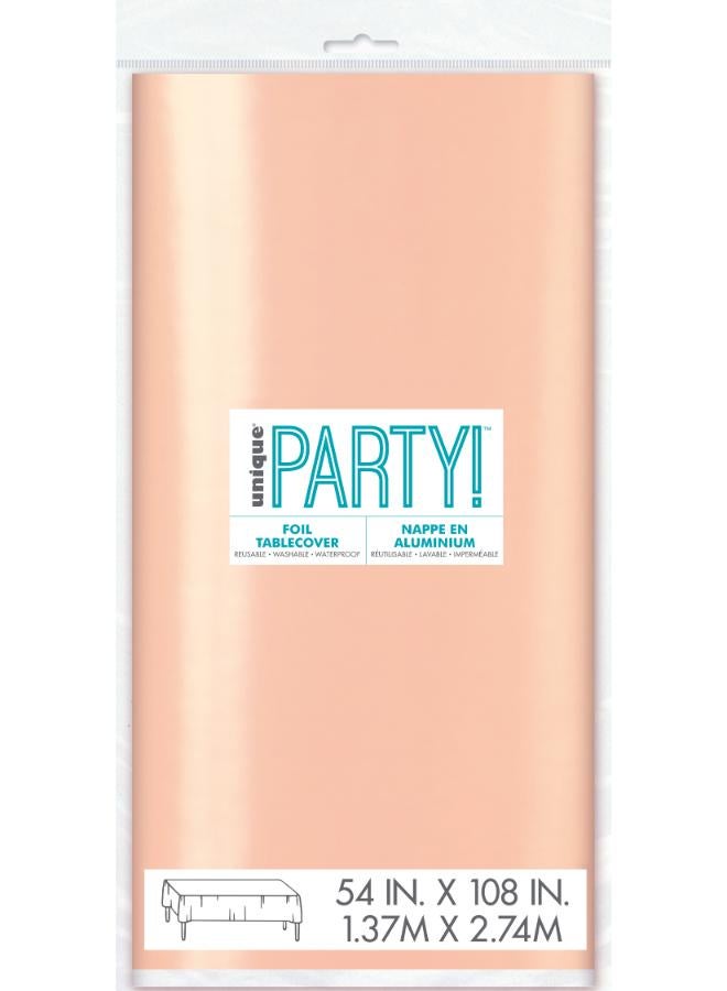 Unique غطاء طاولة بلاستيكي باللون الوردي الذهبي - Image 2