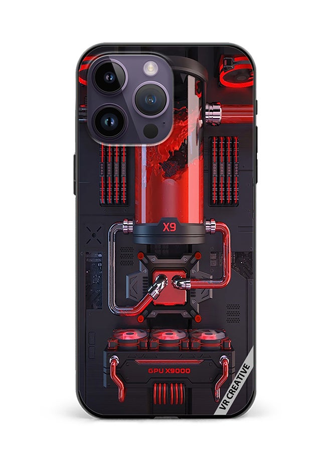 VR CREATIVE Protective Case Cover For Apple iPhone 15 Pro Max Red X9 Design Multicolour - Image 1