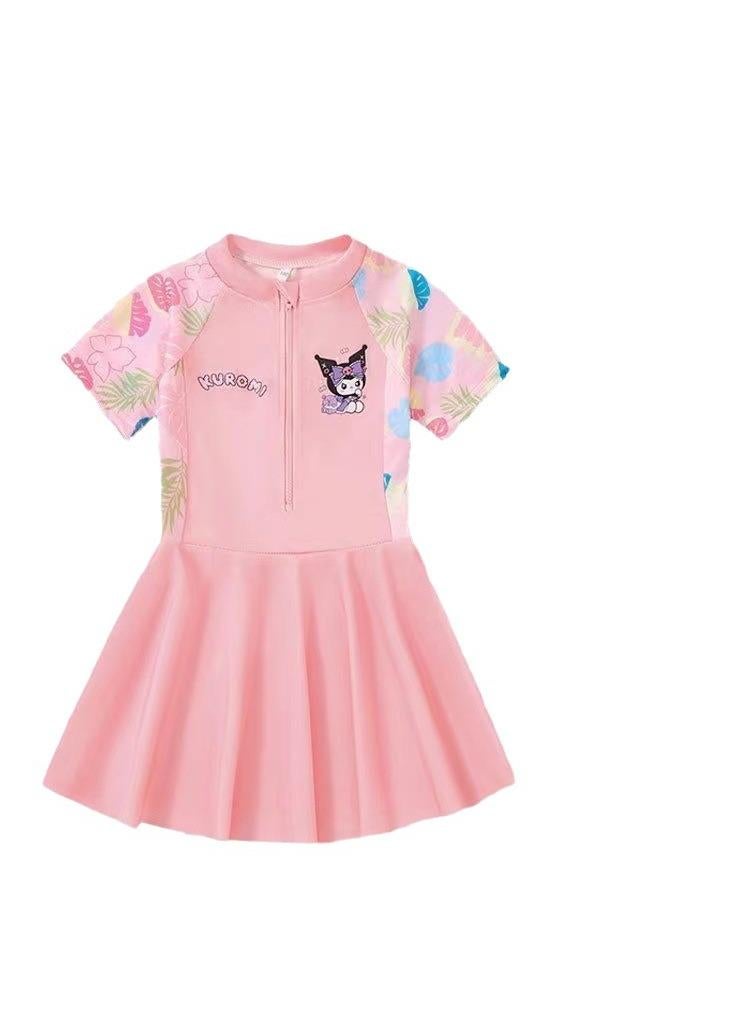 Kuromi Swimsuits for Girls Swimwear Cartoon Beach Bathing Suit with Swimming - Image 4