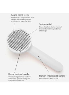 Toyfest Printed Cat Logo Pet Comb Brush Hair Collector Cat Brush - 1 Piece  - Image 1