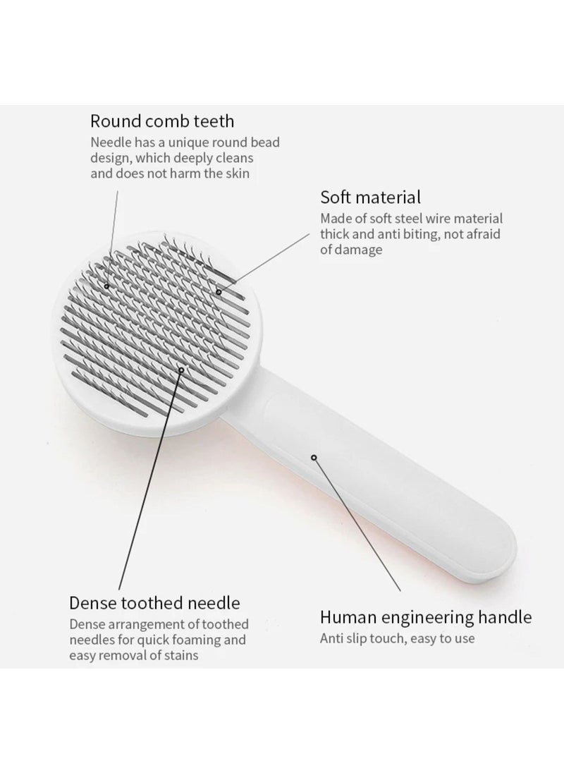 Toyfest Printed Cat Logo Pet Comb Brush Hair Collector Cat Brush - 1 Piece  - Image 1