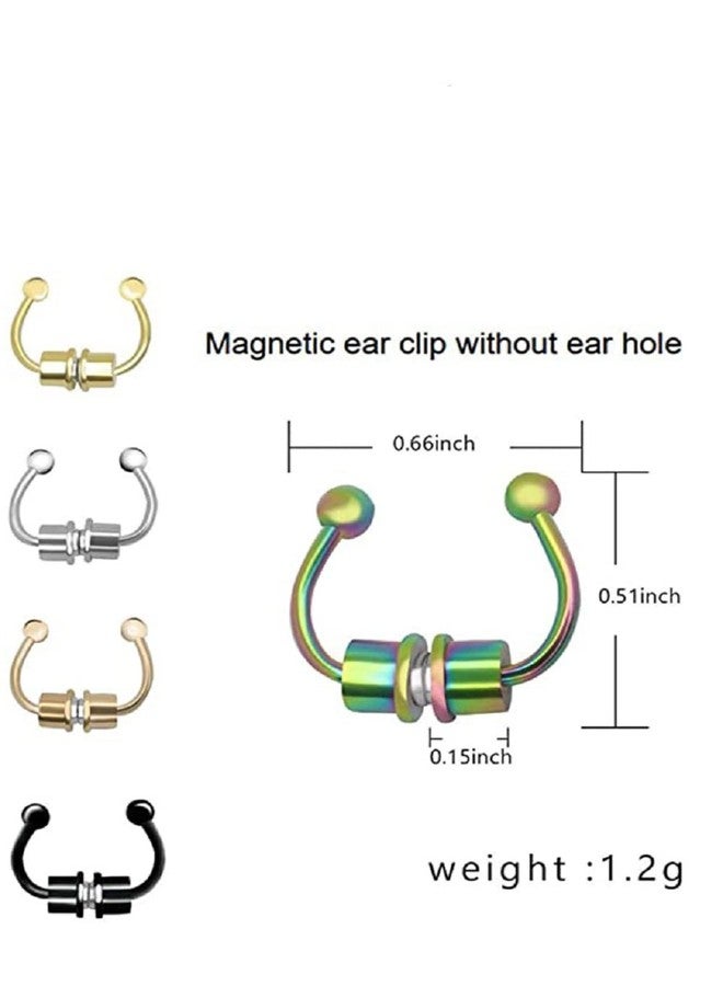 شوينيبا حلقة أنف مغناطيسية من شوينيبا - حلقة أنف مزيفة، قابلة لإعادة الاستخدام، لا تتطلب ثقبًا، مصنوعة من الفولاذ المقاوم للصدأ 316L - عبوة من 5 قطع - Image 4