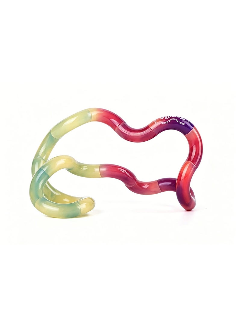 Tangle Magic Stone Thermochromic Twist Fidget Toy, Rainbow Color Changing Finger Trainer - Image 2