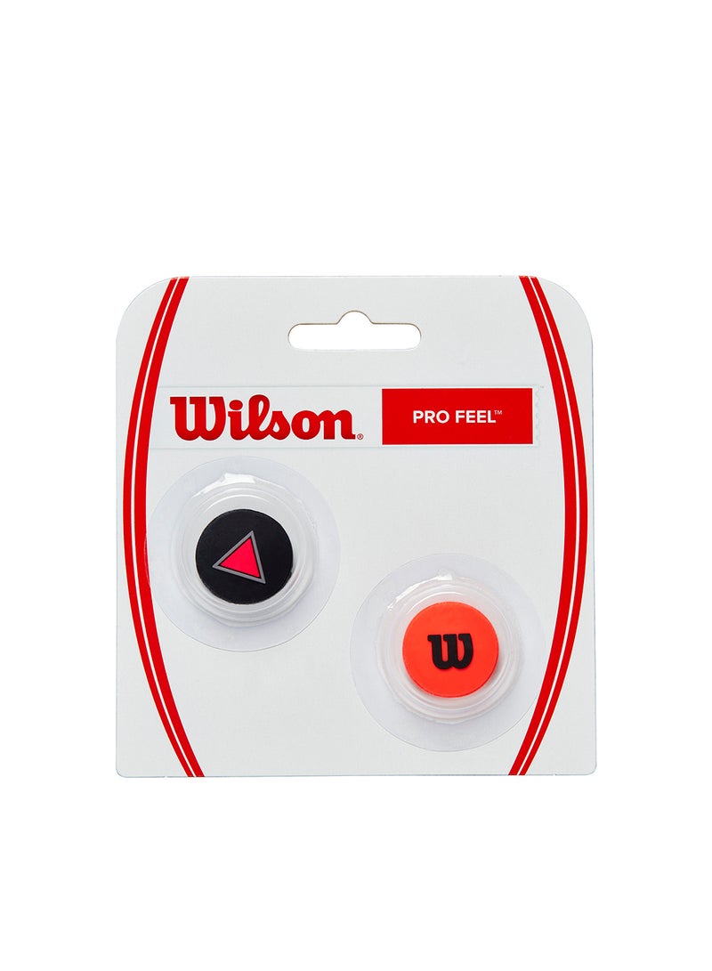 Wilson Pro Feel Clash Vibration Tennis Dampeners - Pack of 2, Red/ Black - Image 1