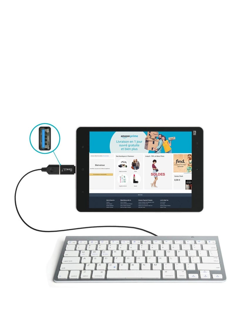 EasyULT USB C to USB 3.0 Adapter[4PCS], USB OTG Type C Male to USB A Female Adapter for Samsung S8/S9/S10, MacBook Pro, Google Pixel, Huawei and Others with USB C (Black) - Image 4