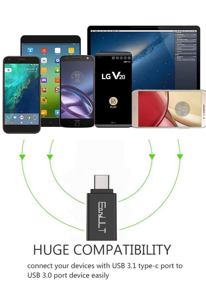 EasyULT USB C to USB 3.0 Adapter[4PCS], USB OTG Type C Male to USB A Female Adapter for Samsung S8/S9/S10, MacBook Pro, Google Pixel, Huawei and Others with USB C (Black) - Image 5