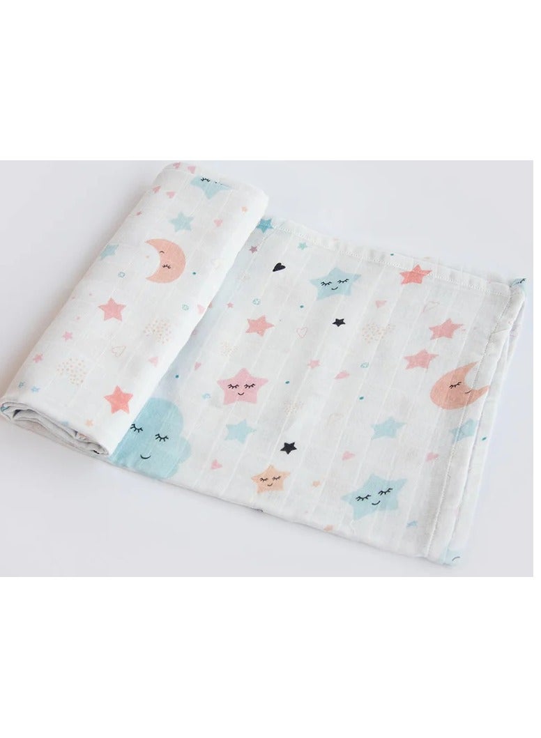 Yellow Doodle Organic Luxury Swaddle - In The Sky - Image 2