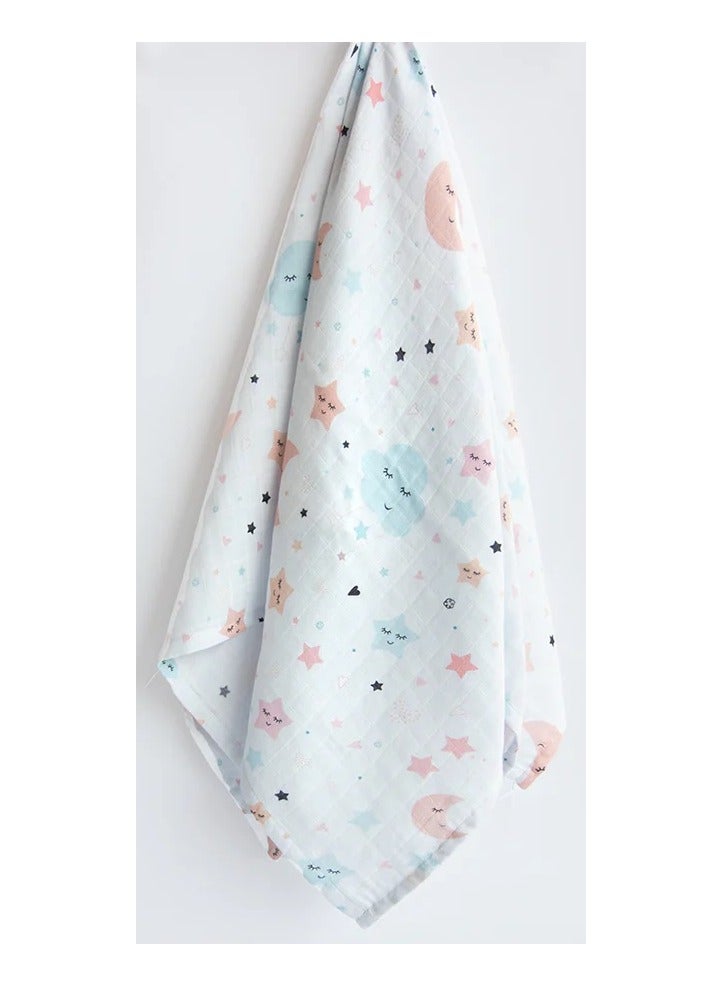 Yellow Doodle Organic Luxury Swaddle - In The Sky - Image 3