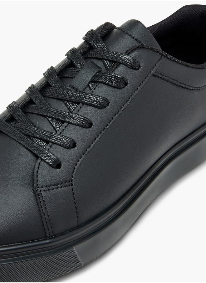 LBL by Shoexpress Men's Solid Ankle Sneakers with Lace-Up Closure  - Image 3
