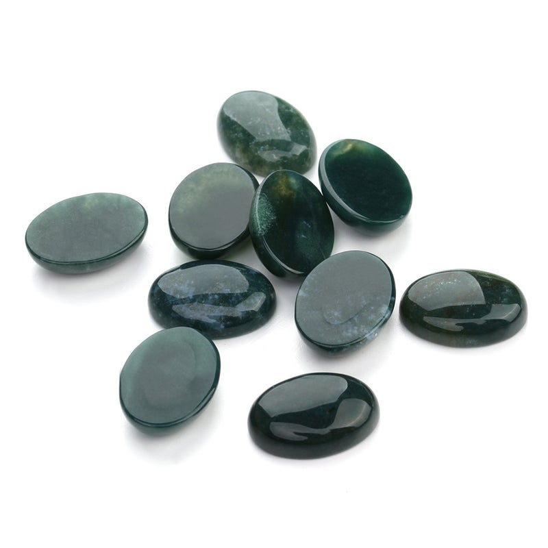 10 Pcs 18x25MM Grass Time DIY Sticker Patch Supplies for Jewelry Craft Making (Dark Green) - Image 3