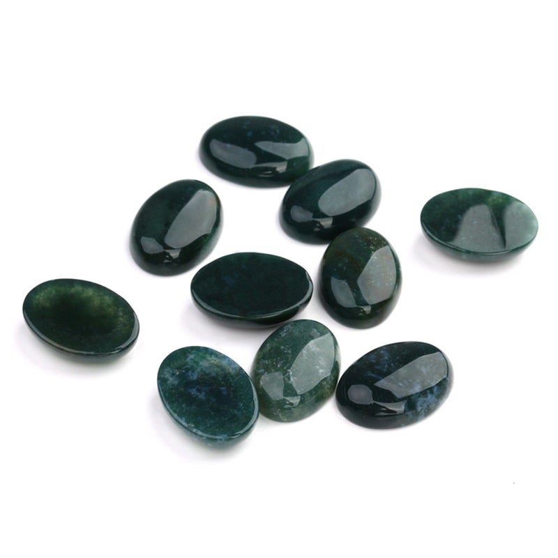 10 Pcs 18x25MM Grass Time DIY Sticker Patch Supplies for Jewelry Craft Making (Dark Green) - Image 2