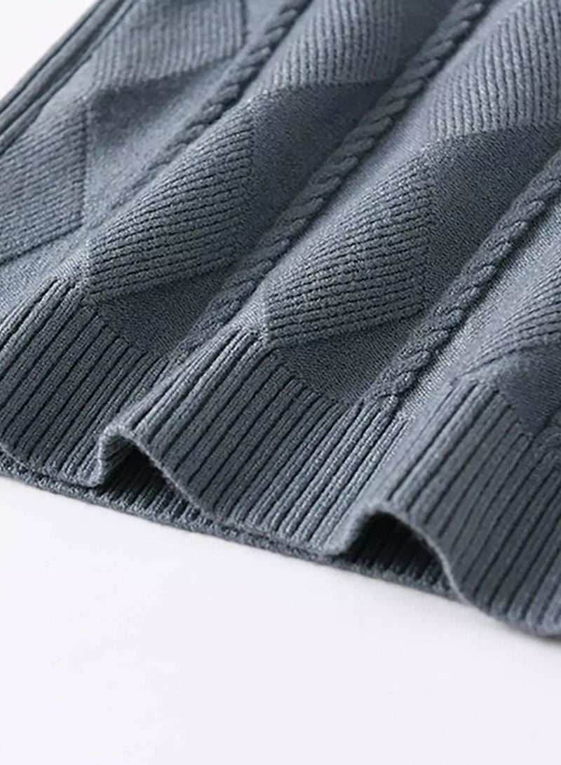 Toddler Boys Geometric Pattern Mock Neck Sweater - Image 3