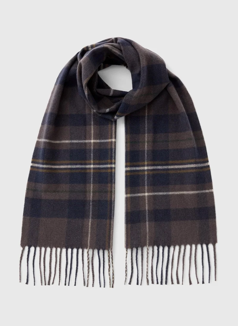 Matalan Navy Check Scarf