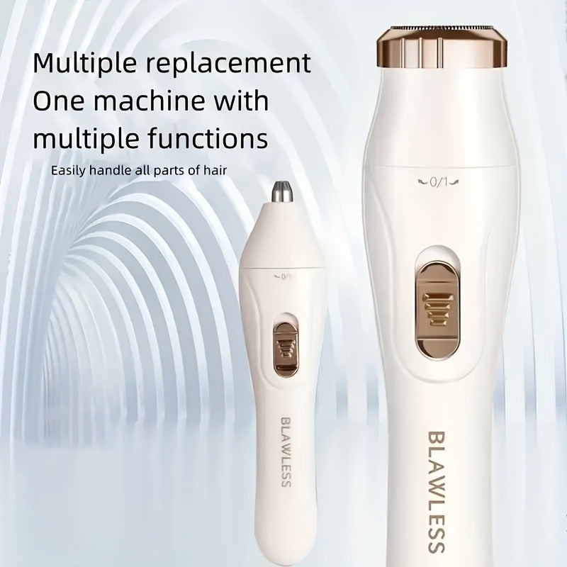 3-in-1 Electric Hair Removal Kit - USB Rechargeable Facial Trimmer, Nose Hair Cutter, Underarm/Leg Hair Remover, Shaving Tool, Ideal Gift for Women - Image 3