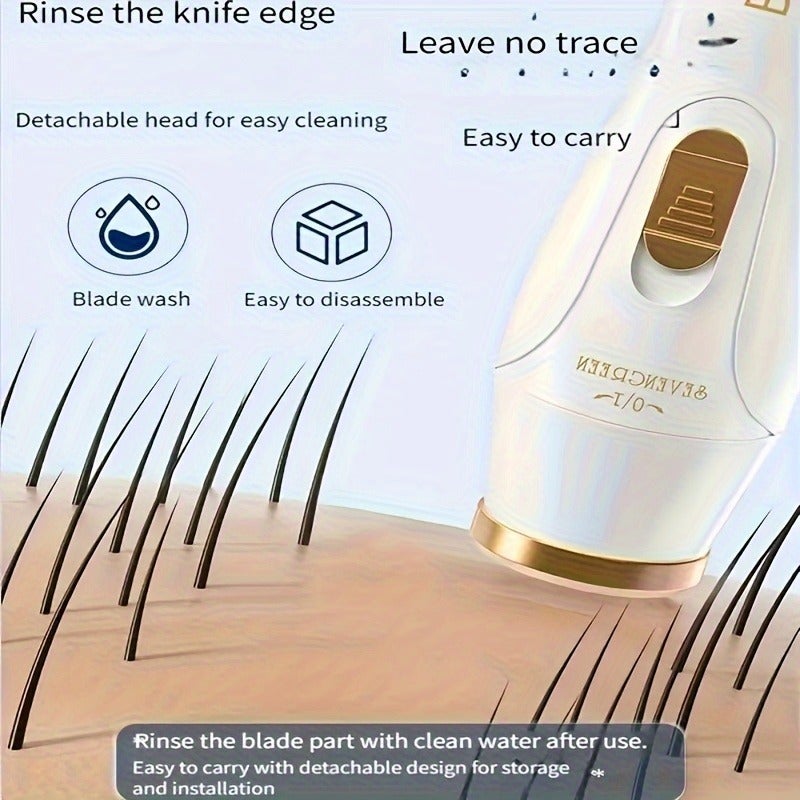 3-in-1 Electric Hair Removal Kit - USB Rechargeable Facial Trimmer, Nose Hair Cutter, Underarm/Leg Hair Remover, Shaving Tool, Ideal Gift for Women - Image 4
