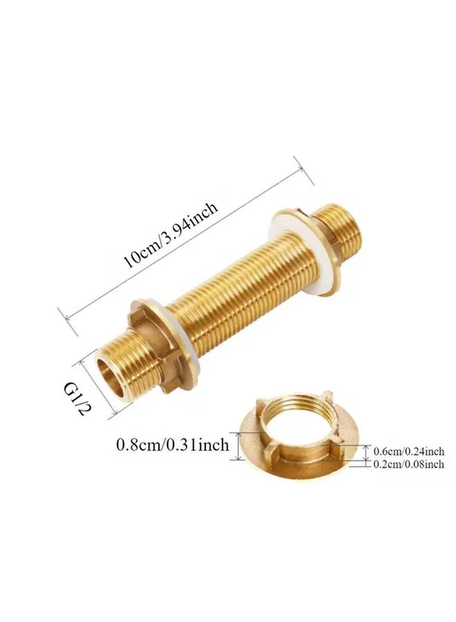 1pc G1 2 Brass Bulkhead Fitting Durable Alloy Connector For Fish Tank Pool Rainwater Hose - Image 3