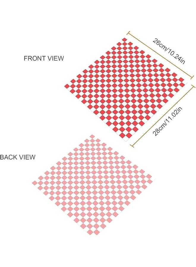 100 ورقة ورقة ملفوفة ديلي القابلة للتصرف ، بطانات ورقية لسلة الأغذية البلاستيكية ، بطانات سلة الأغذية ، ورقة التغليف الغذائية المقاومة للدهون ، لسندويش برجر للأغذية - Image 2