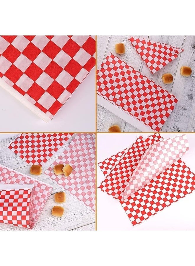 100 ورقة ورقة ملفوفة ديلي القابلة للتصرف ، بطانات ورقية لسلة الأغذية البلاستيكية ، بطانات سلة الأغذية ، ورقة التغليف الغذائية المقاومة للدهون ، لسندويش برجر للأغذية - Image 5