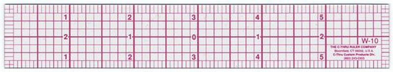 Westcott W10 6Inch 8ths Graph Ruler Transparent 1 x 6 in - Image 1