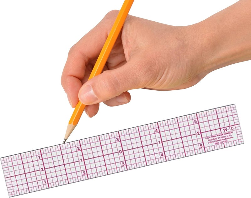 Westcott W10 6Inch 8ths Graph Ruler Transparent 1 x 6 in - Image 4