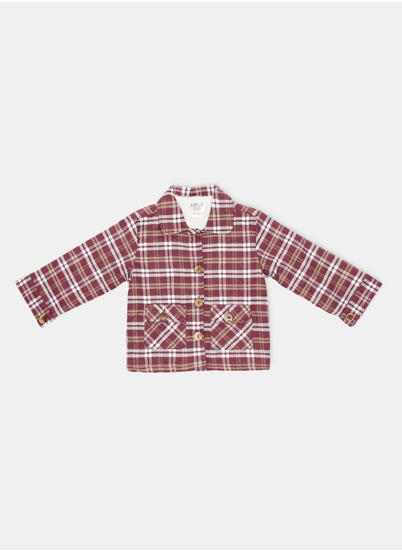 LOVELY LAND - Baby Unisex Checkered Coat - Image 1
