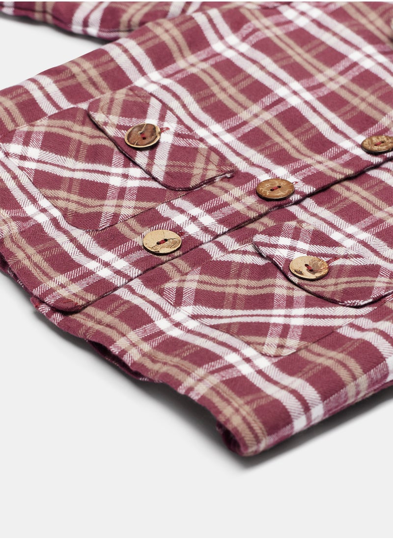 LOVELY LAND - Baby Unisex Checkered Coat - Image 1