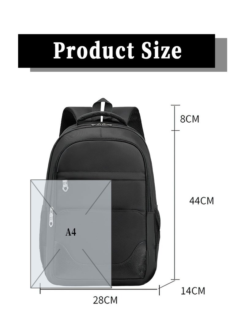 Moovant - 3-Piece Fashion Printed Backpack Set, Large Capacity School Bag Set, Leisure Travel Backpack Set, Waterproof and Wear-resistant, Lightweight and Breathable, Multi-layer Pockets with Zippers, Black - Image 1