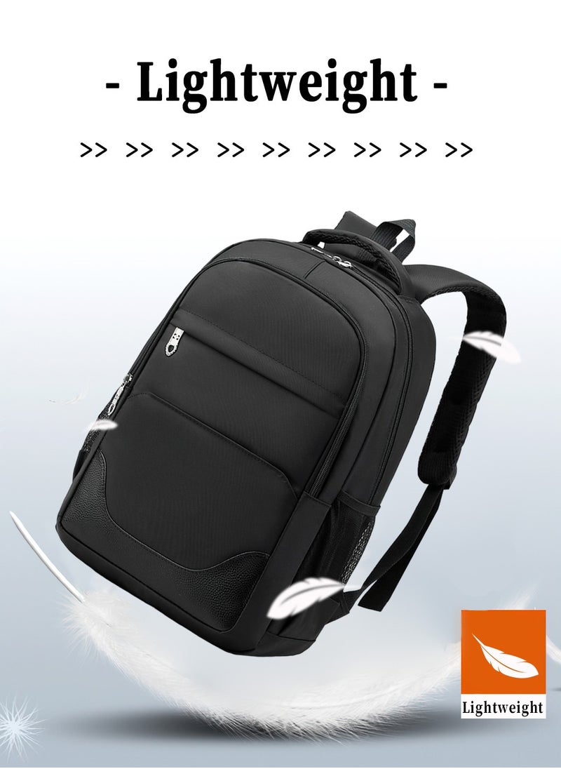 Moovant - 3-Piece Fashion Printed Backpack Set, Large Capacity School Bag Set, Leisure Travel Backpack Set, Waterproof and Wear-resistant, Lightweight and Breathable, Multi-layer Pockets with Zippers, Black - Image 1