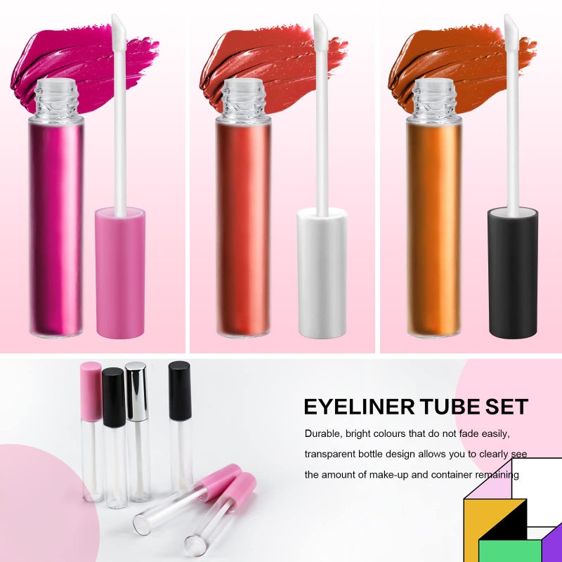 Bercoor Bercoor 30 Pack Lip Gloss Tube, 10ml Empty Refillable Lip Balm Bottle Clear Plastic Lip Gloss Container with Rubber Stoppers for DIY Makeup, Personal Cosmetic, Black, Sliver and Pink  - Image 4
