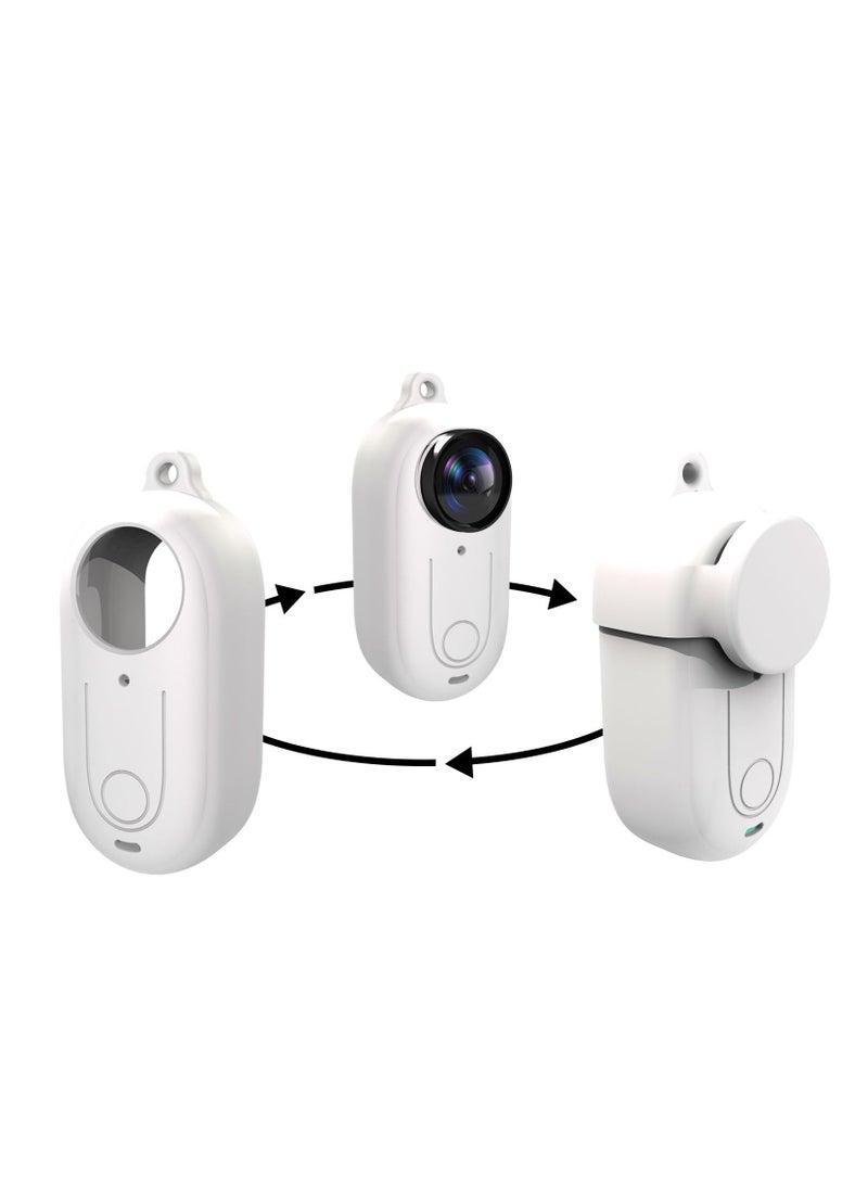 SYOSI 2in1 Silicone Case Lens Cover for Insta360 GO 3 Silicone Case Cover for Camera Lens Anti Scratch and Protective Skin Waterproof Soft Material Is Durable Easy to Clean and Replace White - Image 5