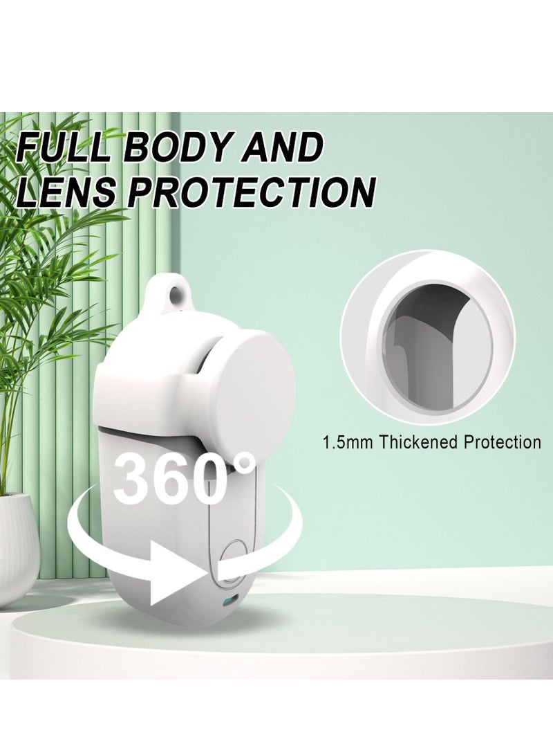 SYOSI 2in1 Silicone Case Lens Cover for Insta360 GO 3 Silicone Case Cover for Camera Lens Anti Scratch and Protective Skin Waterproof Soft Material Is Durable Easy to Clean and Replace White - Image 4