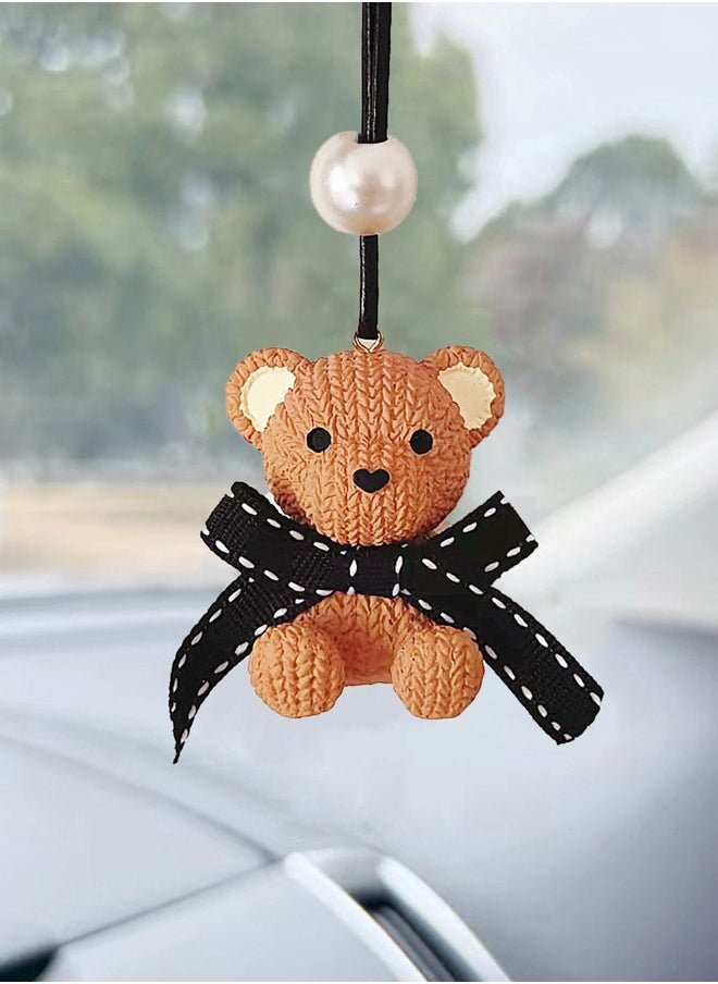WooFree Brown Bear Car Pendant Cute Car Ornaments  - Image 1